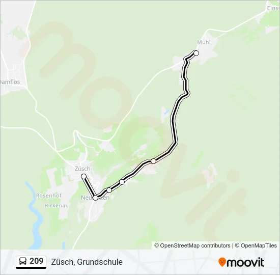 209 Bus Line Map