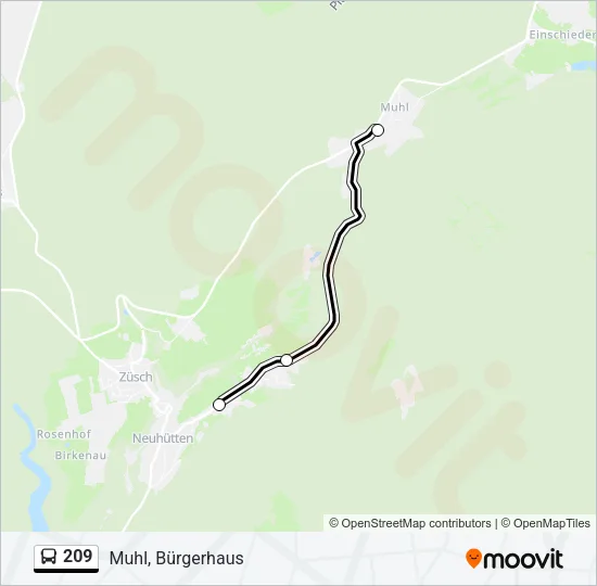 209 Bus Line Map
