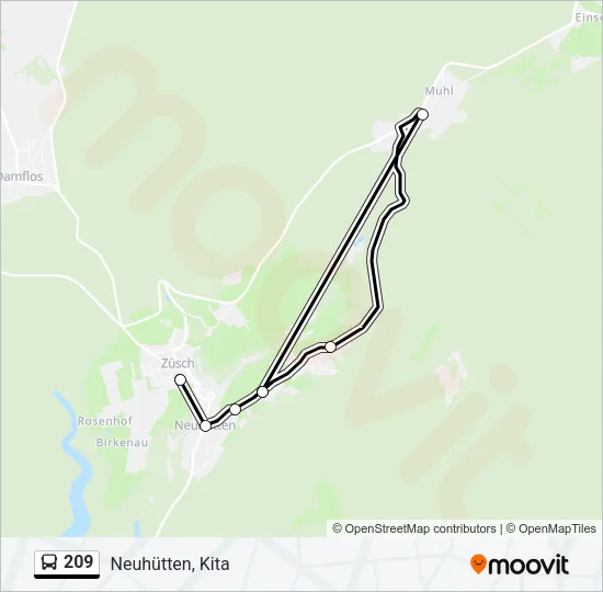 209 Bus Line Map