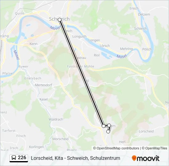 226 Bus Line Map