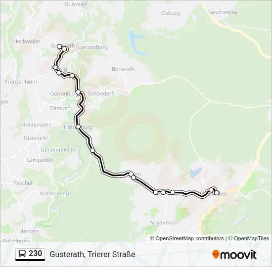230 Bus Line Map