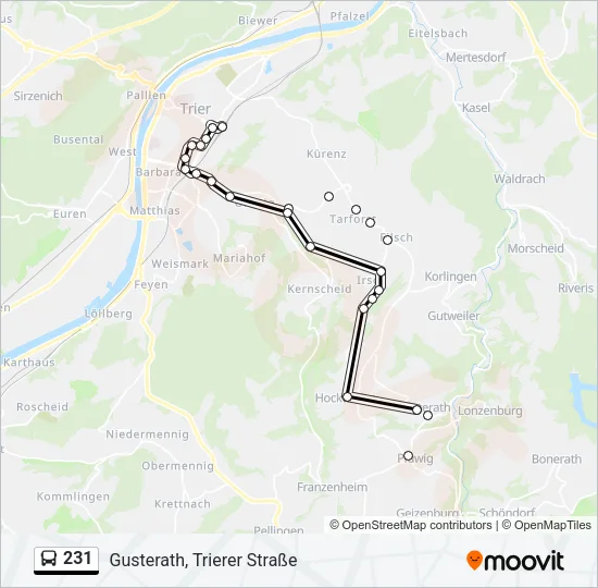 231 Bus Line Map