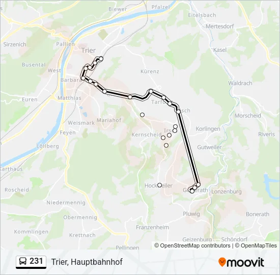 231 Bus Line Map