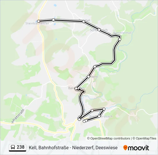 238 Bus Line Map