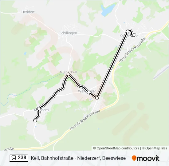 238 Bus Line Map