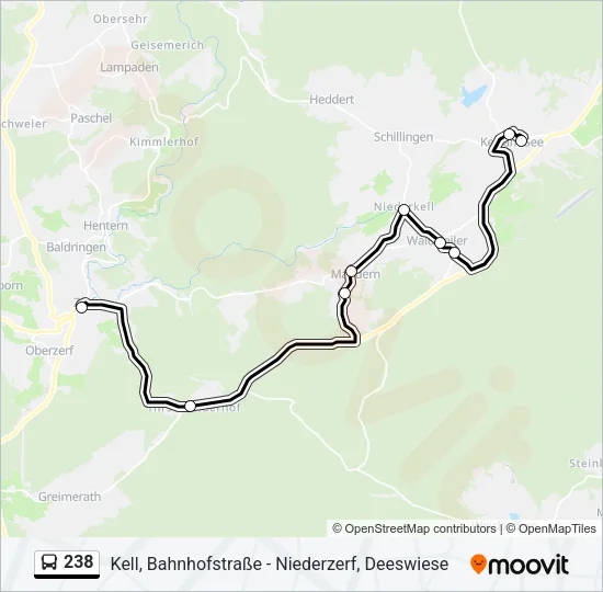 238 Bus Line Map