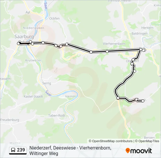 239 Bus Line Map