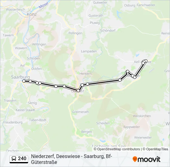 240 Bus Line Map