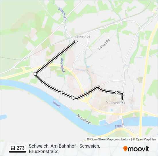 273 Bus Line Map