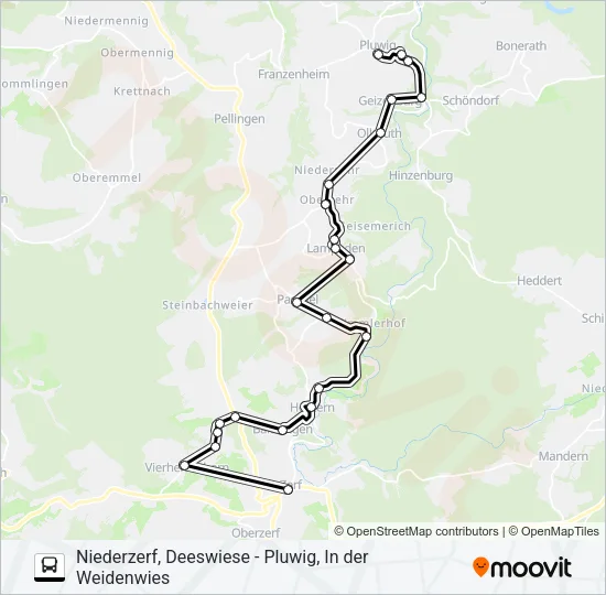 236 RUFBUS Bus Line Map