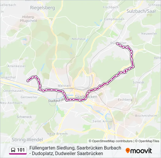 101 Bus Line Map