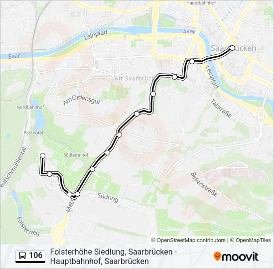 106 Bus Line Map