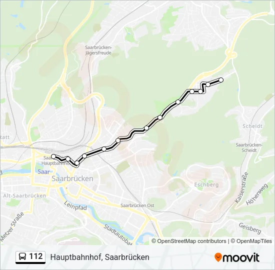 112 Bus Line Map