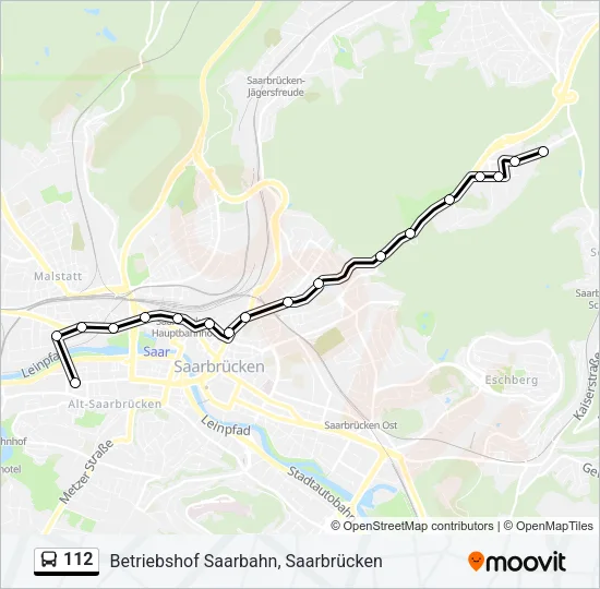 112 Bus Line Map