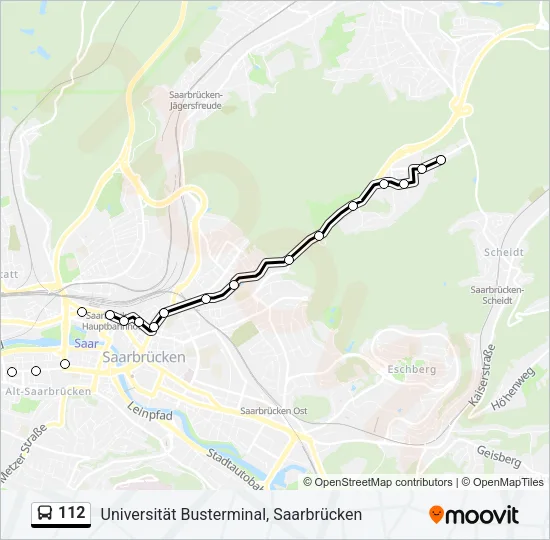 112 Bus Line Map