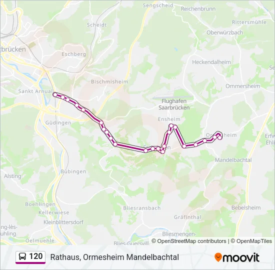 120 Bus Line Map
