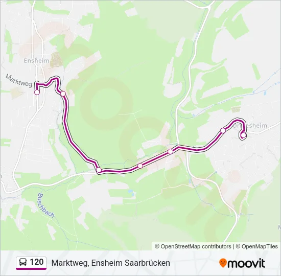120 Bus Line Map