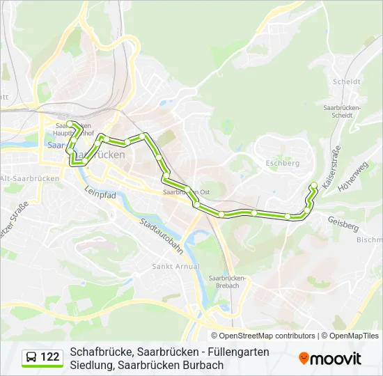 122 Bus Line Map