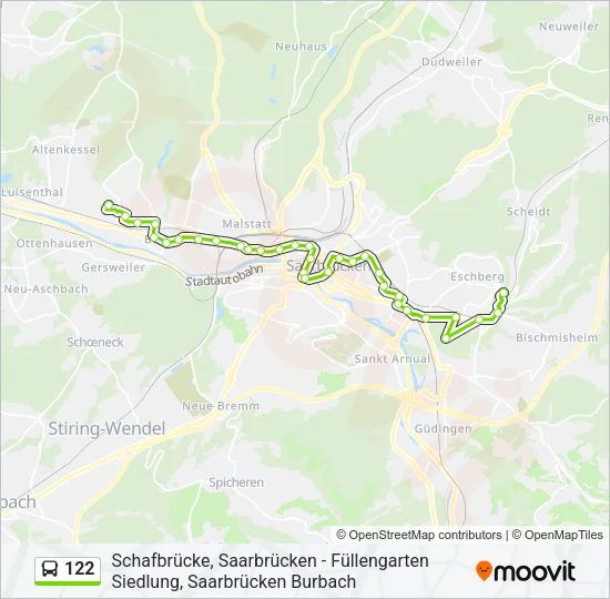 122 Bus Line Map