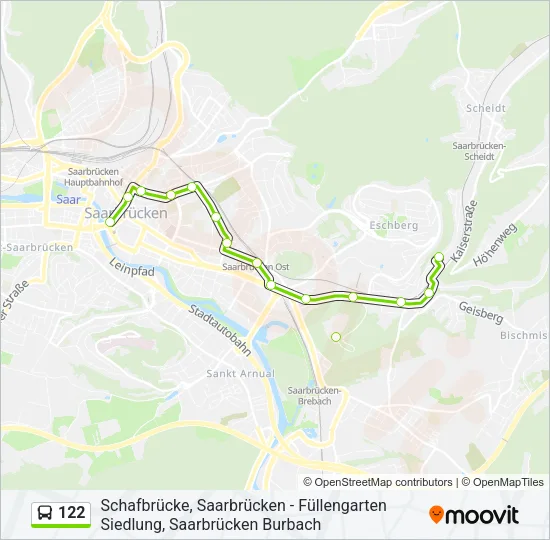 122 Bus Line Map