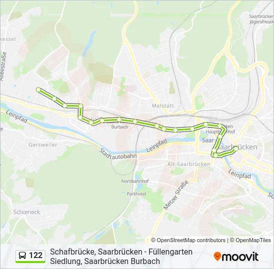 122 Bus Line Map