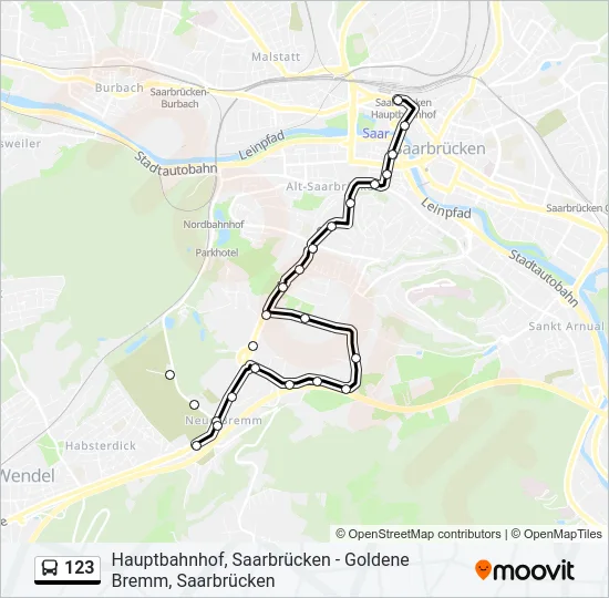 123 Bus Line Map
