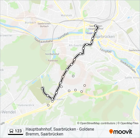 123 Bus Line Map