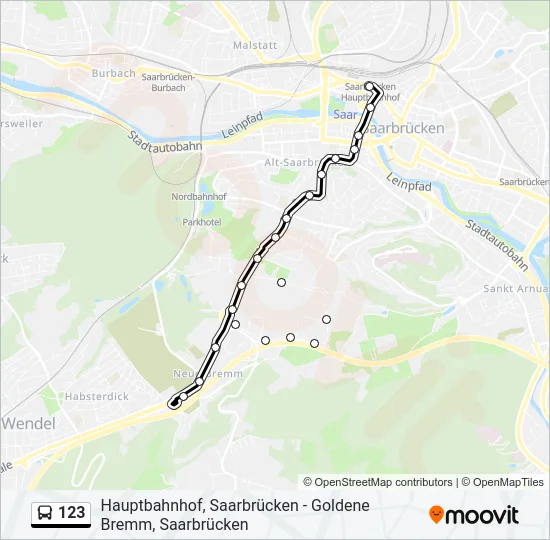 123 Bus Line Map