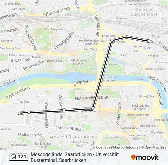 124 Bus Line Map