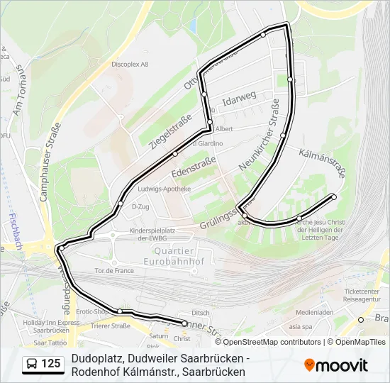 125 Bus Line Map