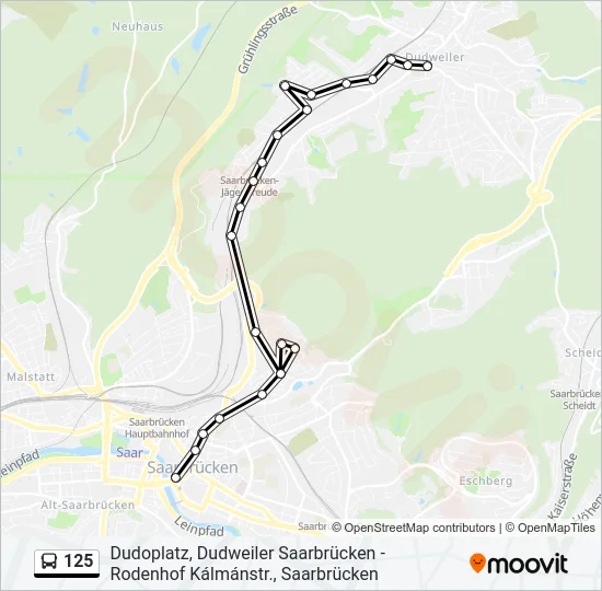 125 Bus Line Map