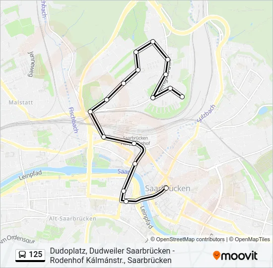 125 Bus Line Map