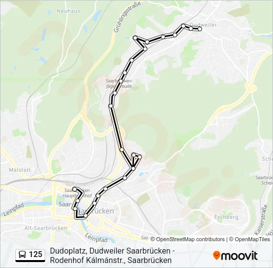 125 Bus Line Map