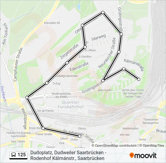 125 Bus Line Map