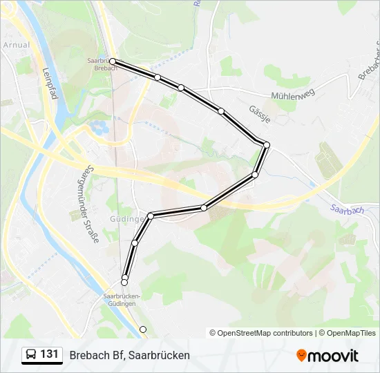 131 Bus Line Map
