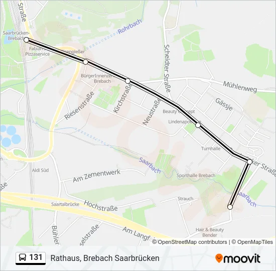 131 Bus Line Map