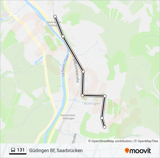 131 Bus Line Map