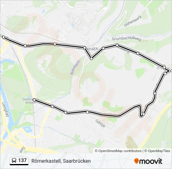137 Bus Line Map