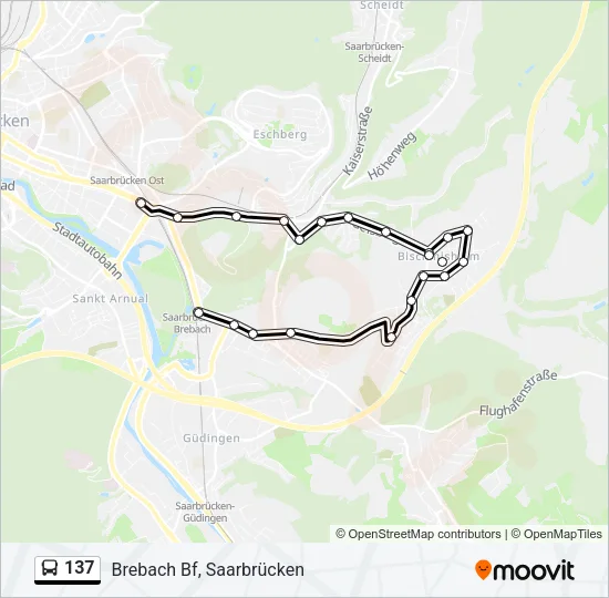 137 Bus Line Map