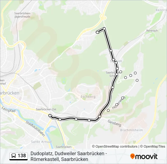 138 Bus Line Map