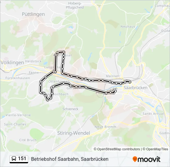 151 Bus Line Map