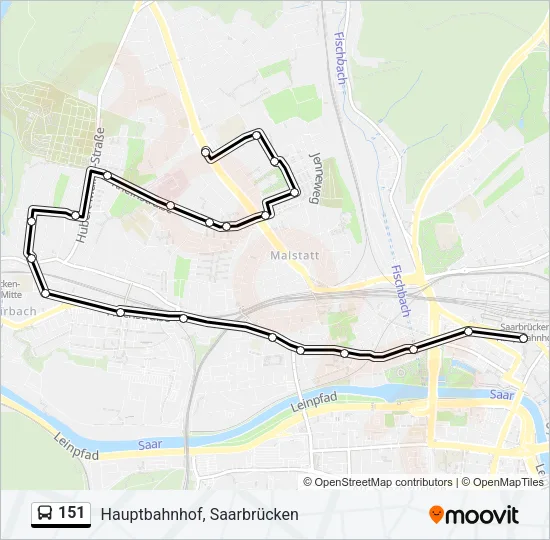 151 Bus Line Map