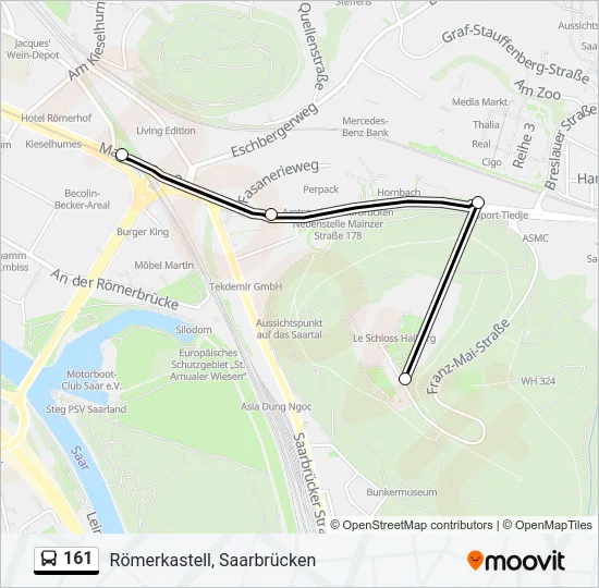 161 Bus Line Map