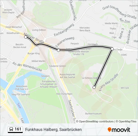 161 Bus Line Map