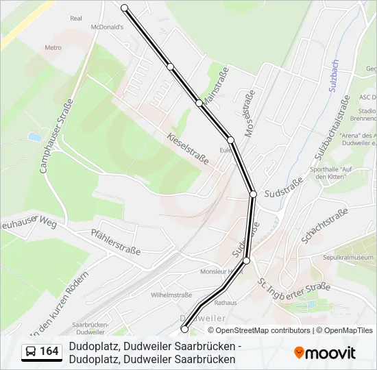 164 Bus Line Map