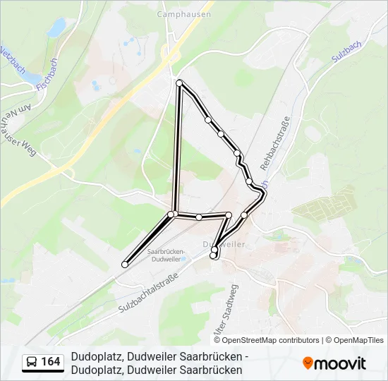 164 Bus Line Map
