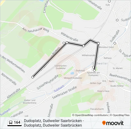 164 Bus Line Map