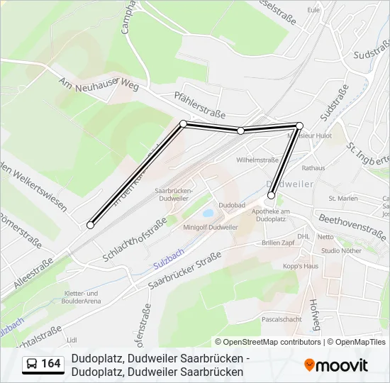 164 Bus Line Map