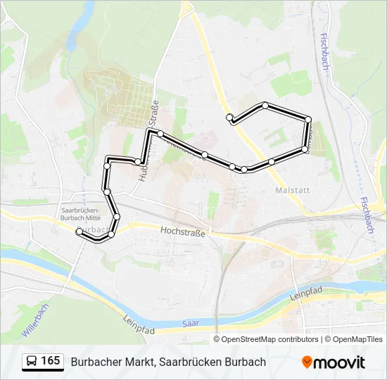 165 Bus Line Map