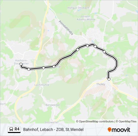 R4 Bus Line Map